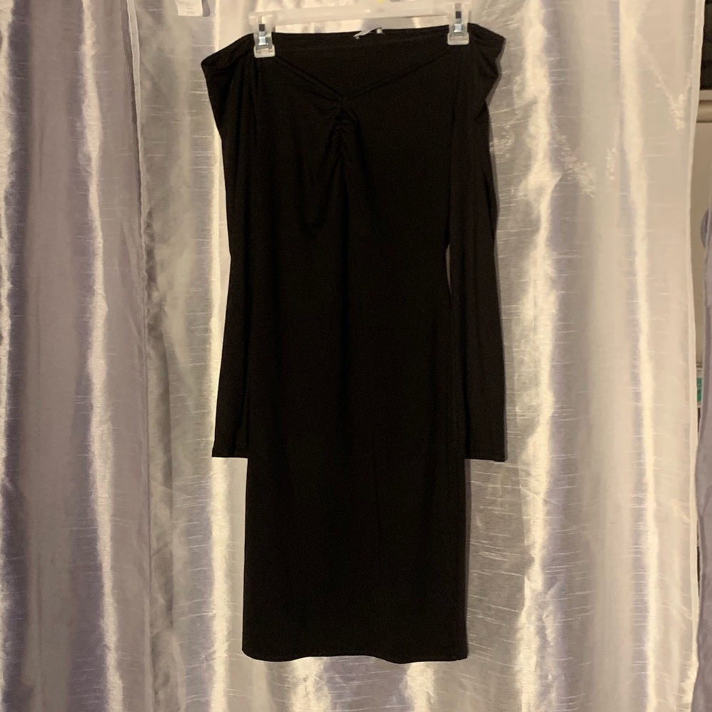 Black off the shoulder dress